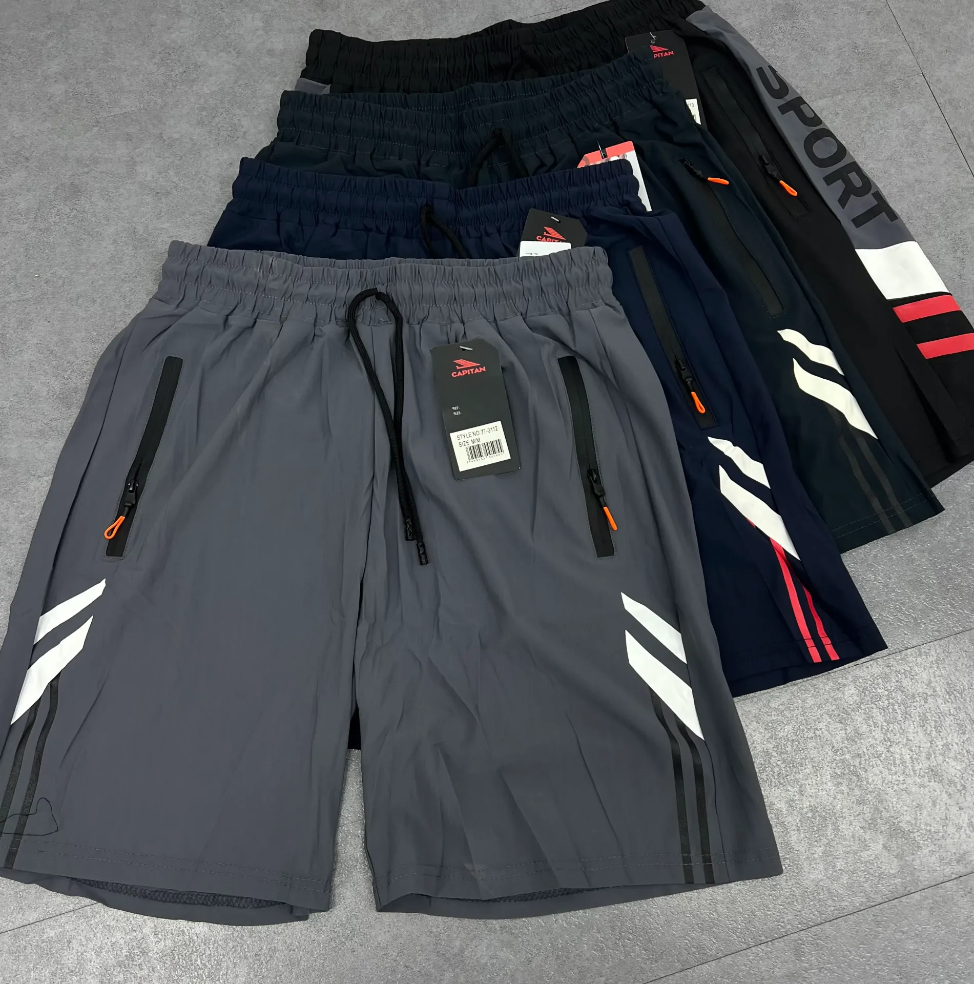 SHORT DEPORTIVO (CAPITAN) - 3113-3112 (NEGRO, S)