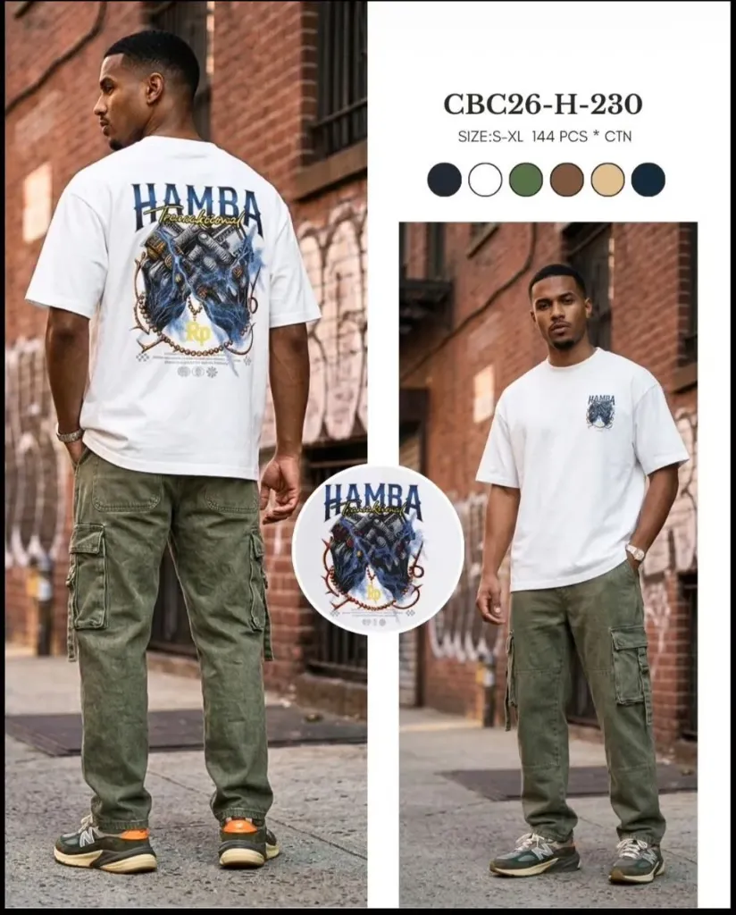 FRANELA OVERSIZE (CBC) - HAMBA H-230 (S, NEGRO)