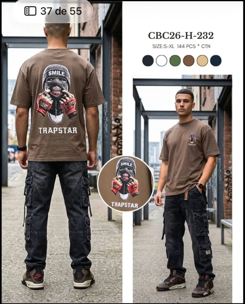 FRANELA OVERSIZE (CBC) TRAPSTAR H-232 (S, NEGRO)