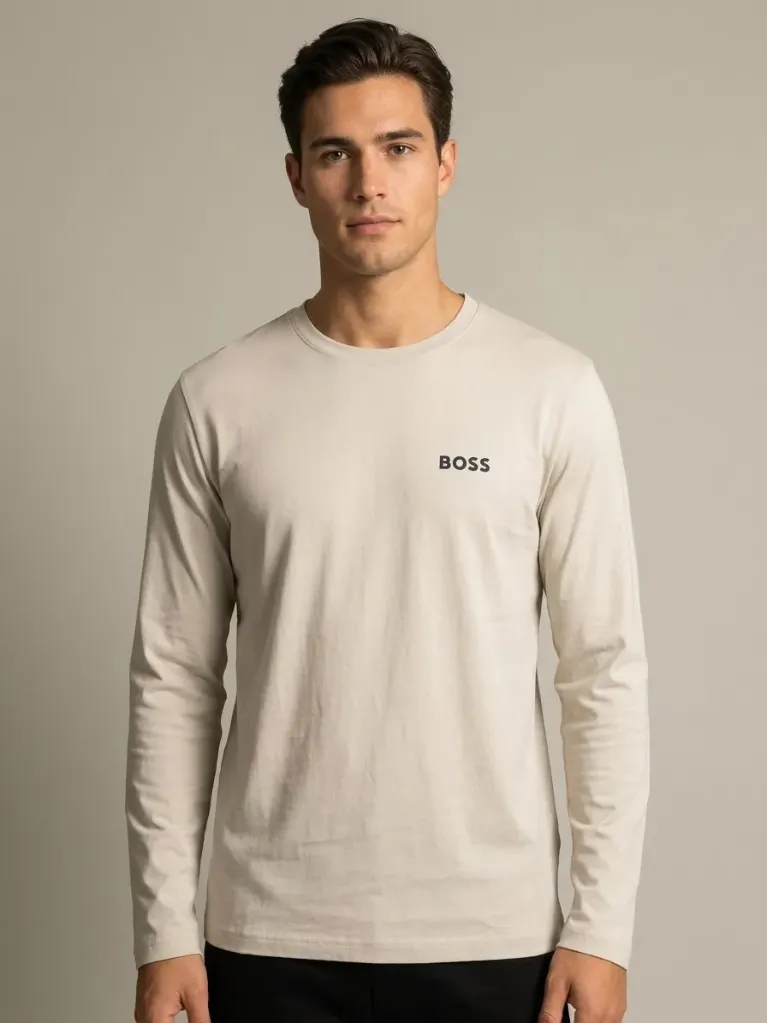 SUETER 100% ALGODON - BOSS (M, NEGRO)