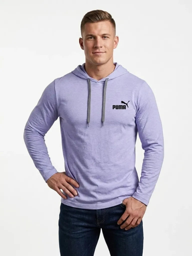SUETER CON CAPUCHA 100% ALGODON - PUMA (NEGRO, M)