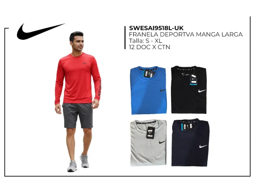 (DOCENA) SUDADERA TELA FRIA (NIKE) - 9518L-NK