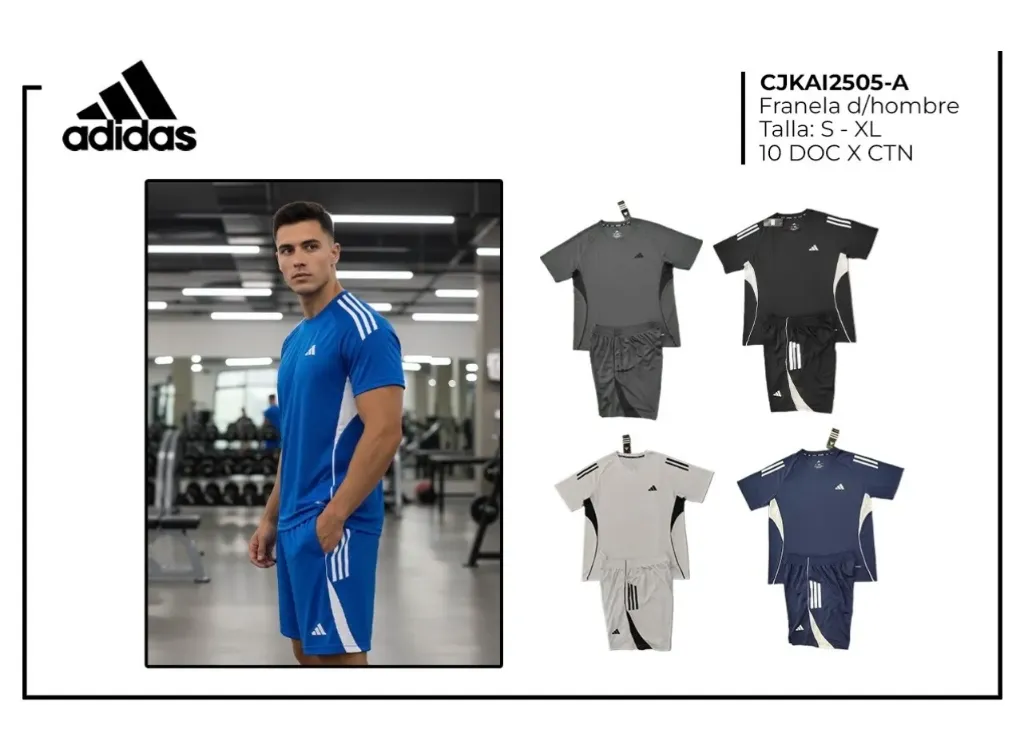 (DOCENA) CONJUNTO TELA FRIA (ADIDAS) - 2505-A