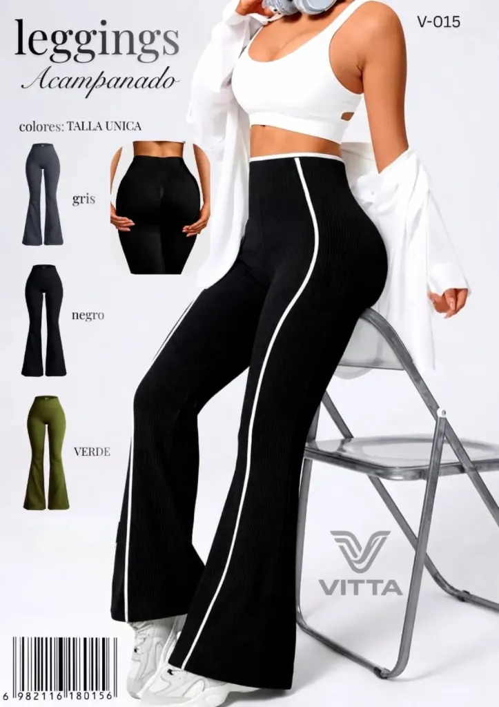 [V-015] (DOCENA) LEGGINS ACAMPANADO - V-015