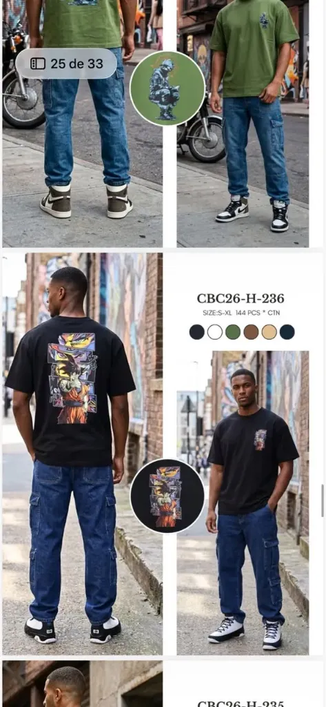 FRANELA OVERSIZE (CBC) - ANIME FUSION H-236 (S, NEGRO)