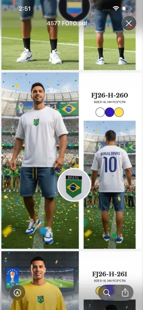 FRANELA OVERSIZE - BRASIL RONALDINHO H-260 (S, BLANCO)