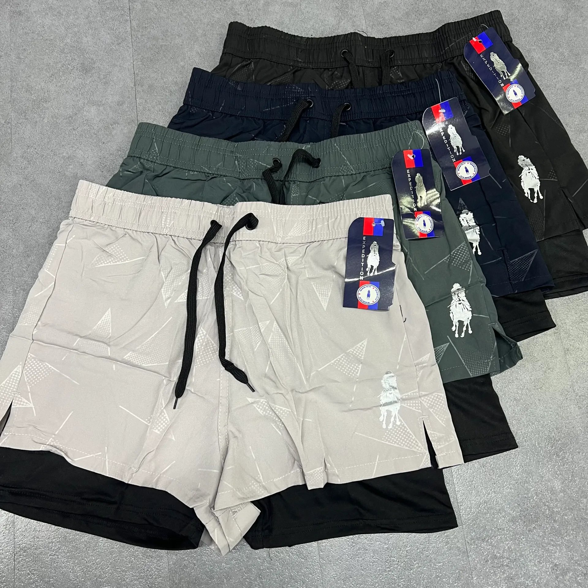 SHORT CON LICRA RUNNING UNISEX (EXPEDITION) - 1305 (S, NEGRO)