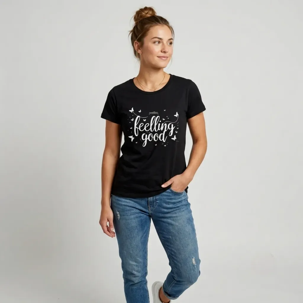 (DOCENA) FRANELA DE ALGODON DAMA - FEELLING GOOD